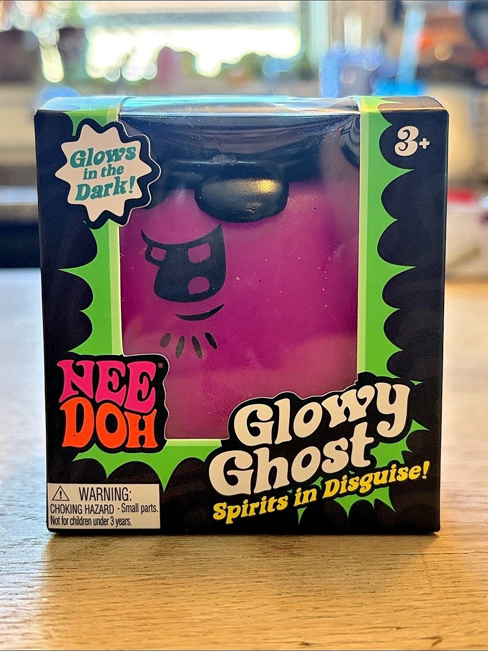 NeeDoh Glowy Ghost Squishy Glow-in-the-Dark Toy NWT